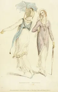 Promenade Dress Prints: Fashion Plate (Promenade Dresses), 1809. Creator: Rudolph Ackermann