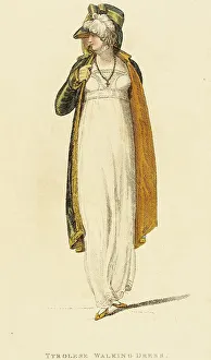 Regency Era Prints: Fashion Plate (Tyrolese Walking Dress), 1809. Creator: Rudolph Ackermann