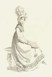 Promenade Dress Prints: Fashion Plate (Walking Dress), 1819. Creator: Rudolph Ackermann