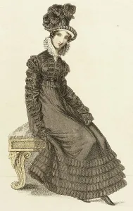 Wearing Prints: Fashion Plate (Walking Dress), 1820. Creator: John Bell