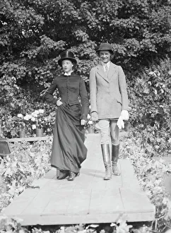 Jodhpurs Prints: Fashion show, East Hampton, Long Island, between 1933 and 1942. Creator: Arnold Genthe