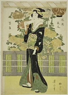 Bamboo Gallery: Fashionable Beauties in a Chrysanthemum Garden (Furyu bijin kikubatake), Japan, c. 1810