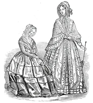 Fashions for August, 1845. Creator: Unknown