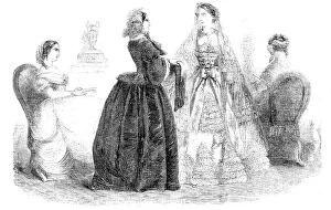 Bustle Prints: Fashions for March, 1857. Creator: Unknown