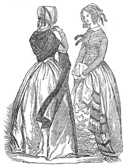 Shawls Prints: Fashions for September, 1845. Creator: Unknown