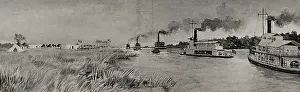 Fashoda Incident (1898): Arrival of the Anglo-Egyptian contingent at Fashoda...on 21 Sept 1898, 1898 Creator: Unknown