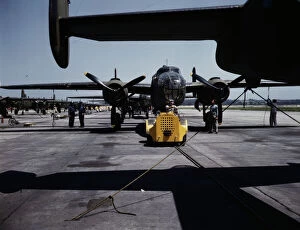 A fast, hard-hitting new A-20 (B-25)...Long Beach, Calif., plant of Douglas Aircraft Company, 1942. Creator: Alfred T Palmer