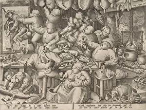 Bagpipes Gallery: The Fat Kitchen, 1563. Creator: Pieter van der Heyden