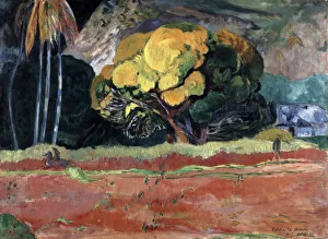 Fatata Te Moua (At the Foot of a Mountain), 1892. Artist: Paul Gauguin