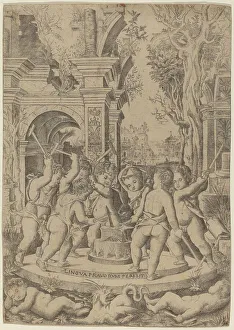 Fate of an Evil Tongue, c. 1507. Creator: Nicoletto da Modena