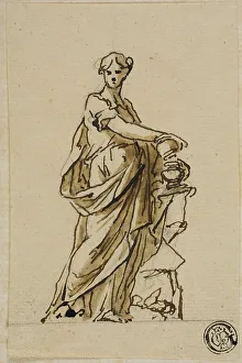 John Michael Rysbrack Prints: Fate with Urn, n.d. Creators: John Michael Rysbrack, Sir James Thornhill