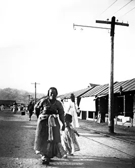 South Korea Prints: Father and child, Seoul, Korea, 1900