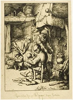 A Father and his Family, 1844. Creator: Charles Emile Jacque