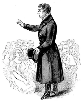 Temperance Movement Prints: Father Mathew speaking at a temperance meeting in Ireland, 1890. Creator: Unknown