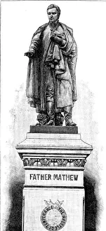 Centenary Prints: Father Mathew's statue at Cork, by J. H. Foley, R.A. 1890. Creator: Unknown