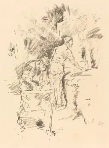Rosenwald Collection Prints: Father and Son, 1895. Creator: James Abbott McNeill Whistler
