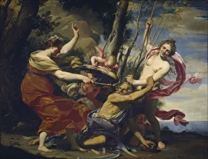 Vouet Prints: Father Time Overcome by Love, Hope and Beauty, 1627. Artist: Vouet, Simon (1590-1649)