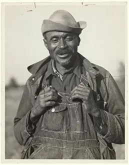 Overalls Prints: Father of Twenty-three Children, Gee's Bend, Alabama, 1937. Creator: Arthur Rothstein
