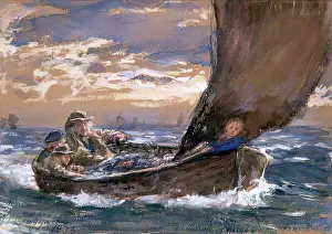 Aberdeen Art Gallery Museums Prints: In Father's Boat, 1873. Creator: William McTaggart
