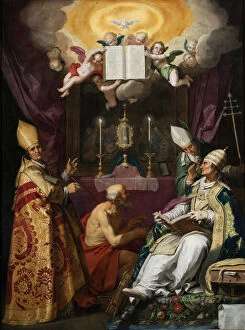 Ambrose Collection: The Four Fathers of the Latin Church. Artist: Bloemaert, Abraham (1566-1651)