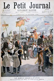 Float Prints: Fatted ox celebrations in Paris, 1896. Artist: F Meaulle
