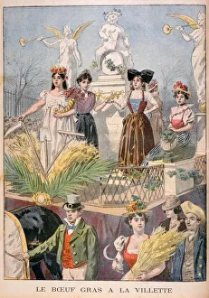 Float Prints: Fatted Ox festivities, Villette, Paris, 1900. Artist: Oswaldo Tofani