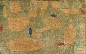 Blue Rider Prints: Fattened and ornamental Fishes, 1938. Creator: Klee, Paul (1879-1940)