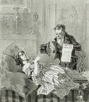 Rops Felicien Prints: Faubourg de Cologne, 1856. Creator: Félicien Rops