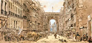 The Faubourg and the Porte Saint-Denis, 1801. Artist: Thomas Girtin