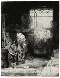 Mephistopheles Prints: Faust, ca 1652. Artist: Rembrandt van Rhijn (1606-1669)