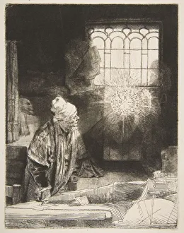 Jw Goethe Prints: Faust, ca. 1652. Creator: Rembrandt Harmensz van Rijn