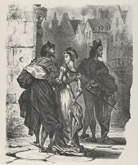 Mephistopheles Prints: Faust Trying to Seduce Marguerite (Goethe, Faust), 1825-27. 1825-27