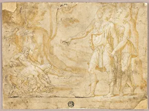 Pigment Prints: Faustulus and Merentia Discover Romulus and Remus, n.d