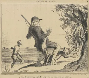 Faut-il qu'un animal soit bête... 19th century. Creator: Honore Daumier