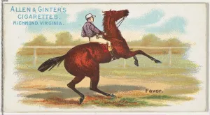 Horseracing Prints: Favor, from The Worlds Racers series (N32) for Allen & Ginter Cigarettes, 1888