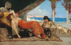 Reclining Prints: The Favorite of the Emir, c. 1879. Creator: Jean Joseph Benjamin Constant