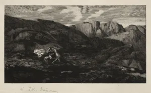 Odilon Redon French Prints: Fear, 1866. Creator: Odilon Redon (French, 1840-1916)