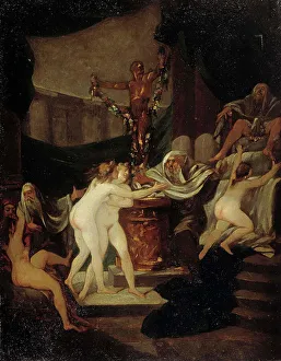 Bacchant Prints: The Feast of Bacchus, 1780-1850. Creator: Alexandre-Evariste Fragonard