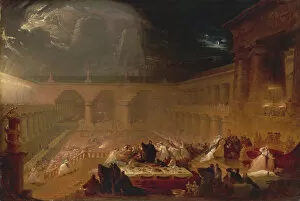 Book Of Daniel Gallery: The Feast of Belshazzar, 1820. Creator: Martin, John (1789-1854)