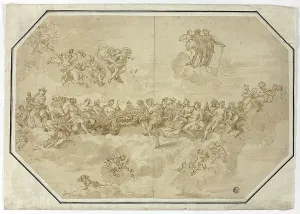 Octagonal Prints: Feast of the Gods: Ceiling Design, n.d. Creator: Unknown