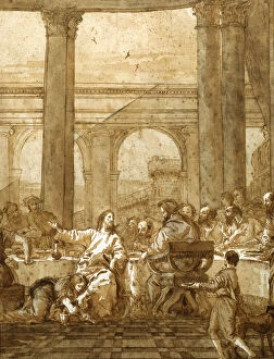 Faithful Gallery: Feast in the House of Simon, 18th / early 19th century. Artist: Giovanni Domenico Tiepolo