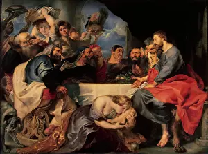 Rubens Sir Peter Paul Prints: Feast in the House of Simon the Pharisee, 1619. Creator: Peter Paul Rubens
