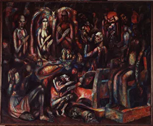 Filonov Prints: Feast of the Kings, 1913. Artist: Filonov, Pavel Nikolayevich (1883-1941)