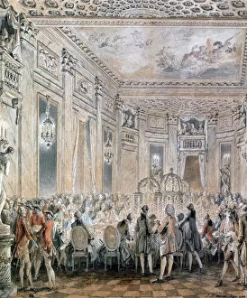 Yvelines Gallery: Feast at Louveciennes, 1771. Artist: Jean-Michel Moreau