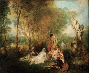 Flirt Prints: The Feast of Love, ca. 1718-1719. Artist: Watteau, Jean Antoine (1684-1721)