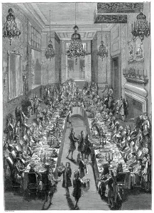 Feast At The Spanish Embassy, Paris, 1707, (1885). Artist: Scottin