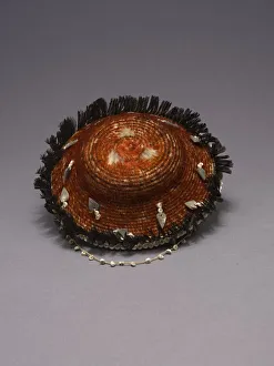 Fibre Prints: Feathered Gift Basket, 1880 / 90. Creator: Unknown
