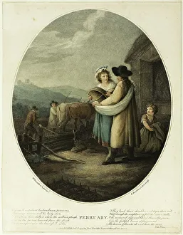 F Bartolozzi Prints: February, October 1, 1793. Creator: Francesco Bartolozzi