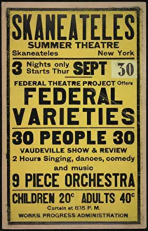 Variety Show Prints: Federal Varieties, Skaneateles, NY, [193-]. Creator: Unknown