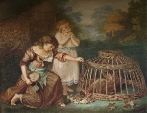 Feeding Chickens, c1788. Artist: Peltro William Tomkins